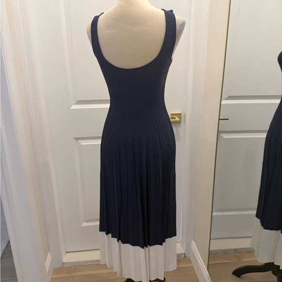 STAUD KNIT DRESS MEDIUM NAVY BLUE KNIT MIDI DRESS - Picture 10 of 12